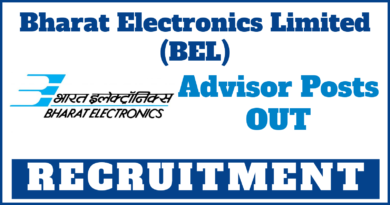 BEL Recruitment 2025 Notification for Advisor Posts in Railway, Military, and Unmanned Warfare Domains.