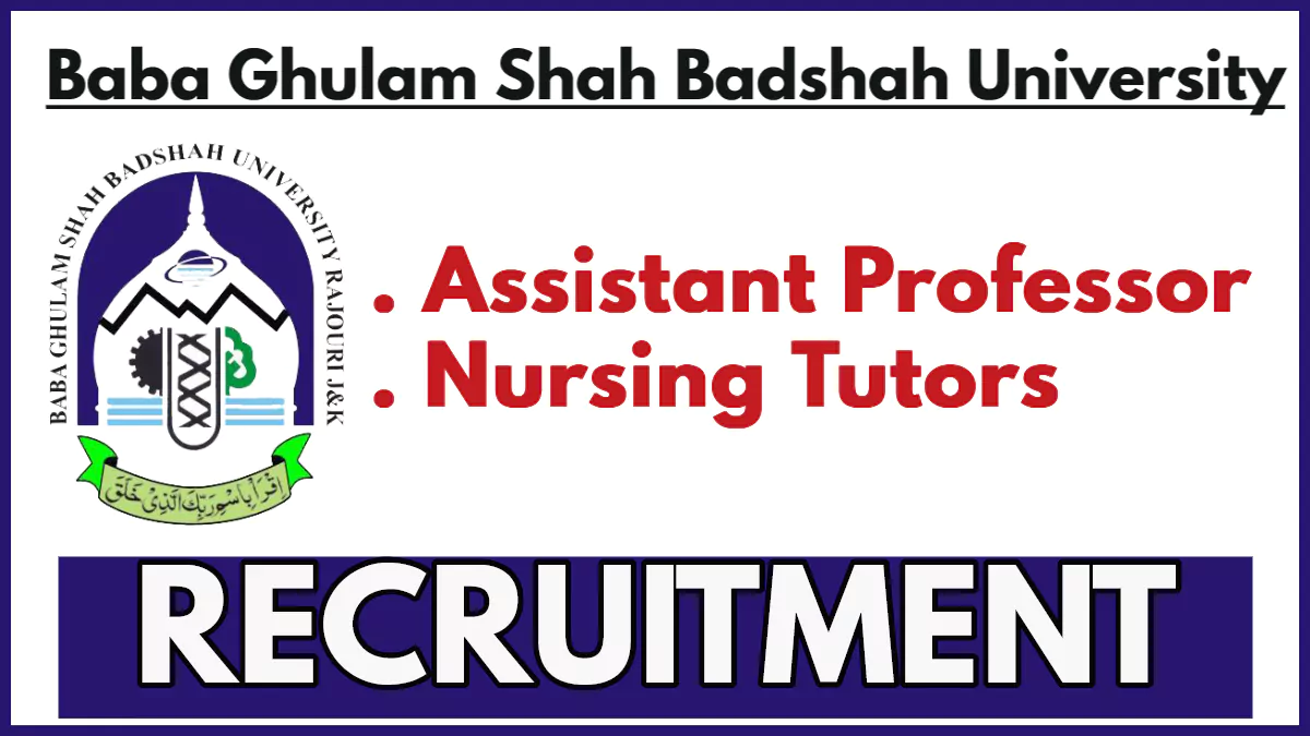 BGSBU Teaching Posts Recruitment 2025, Apply for Nursing Faculty Vacanciess