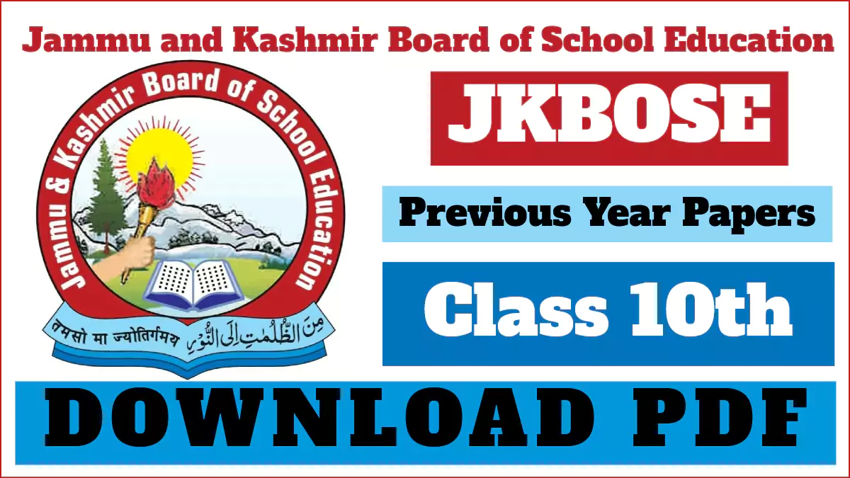 JKBOSE Class 10 Previous Year Question Papers