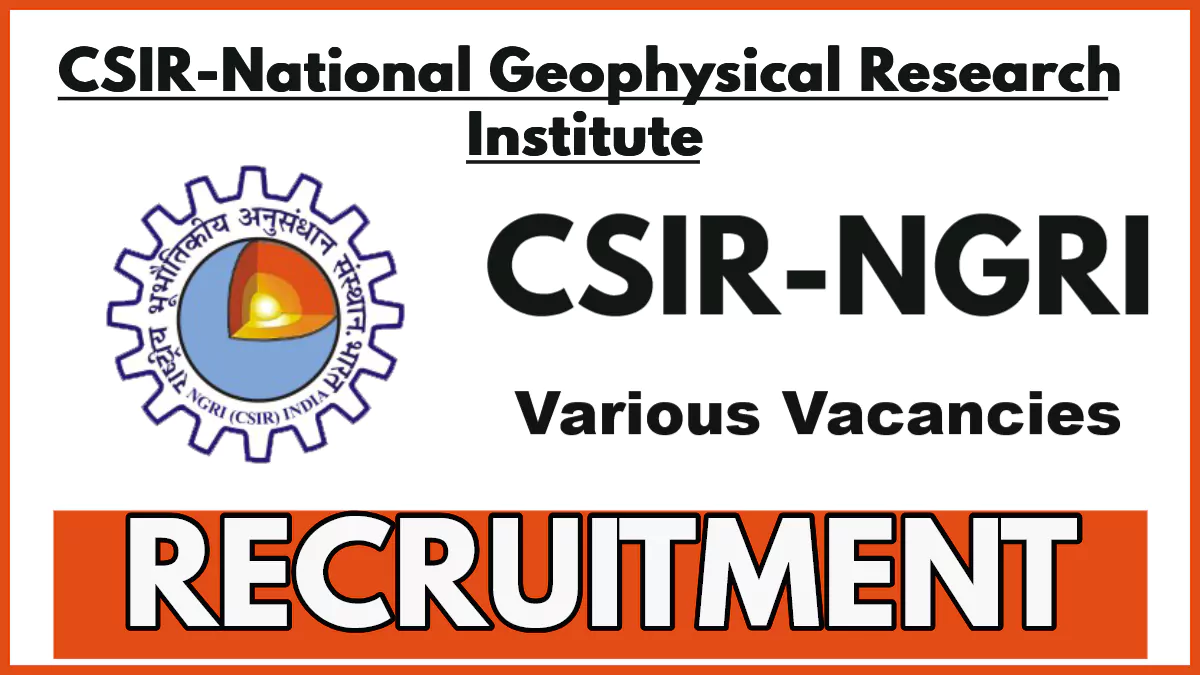 NGRI Recruitment 2025 Notification Out, Apply for Junior Stenographer Posts