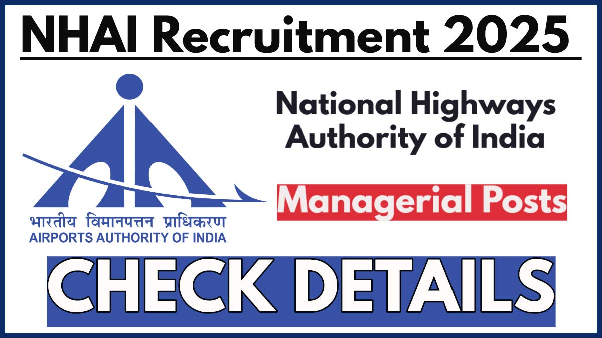 NHAI Recruitment 2025: Deputy Manager Vacancies Out