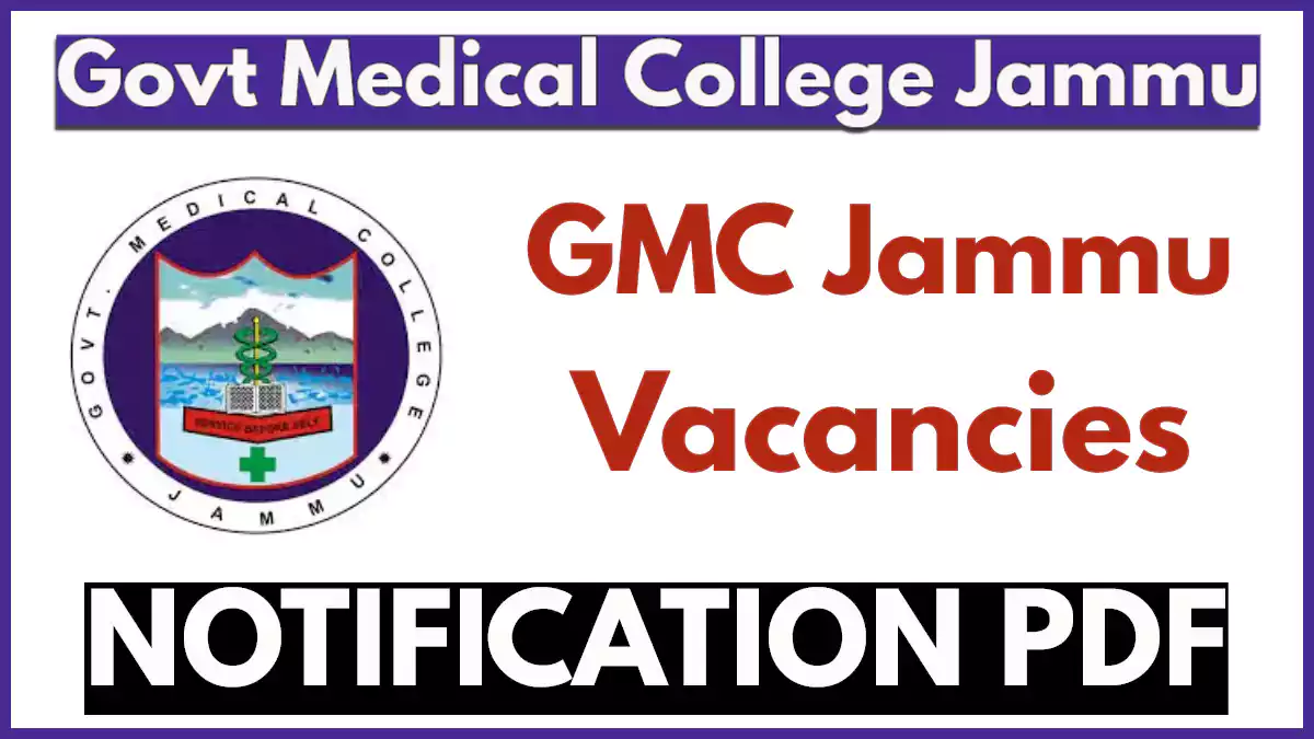 Eligibility Criteria of GMC Jammu Staff Nurse and Technician Posts