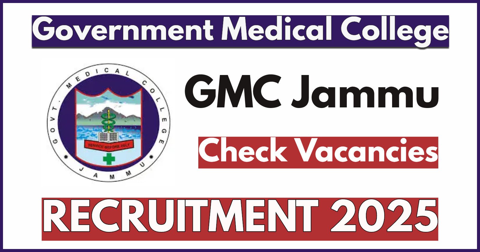 GMC Jammu announces Job Openings, Check Vacancies Here