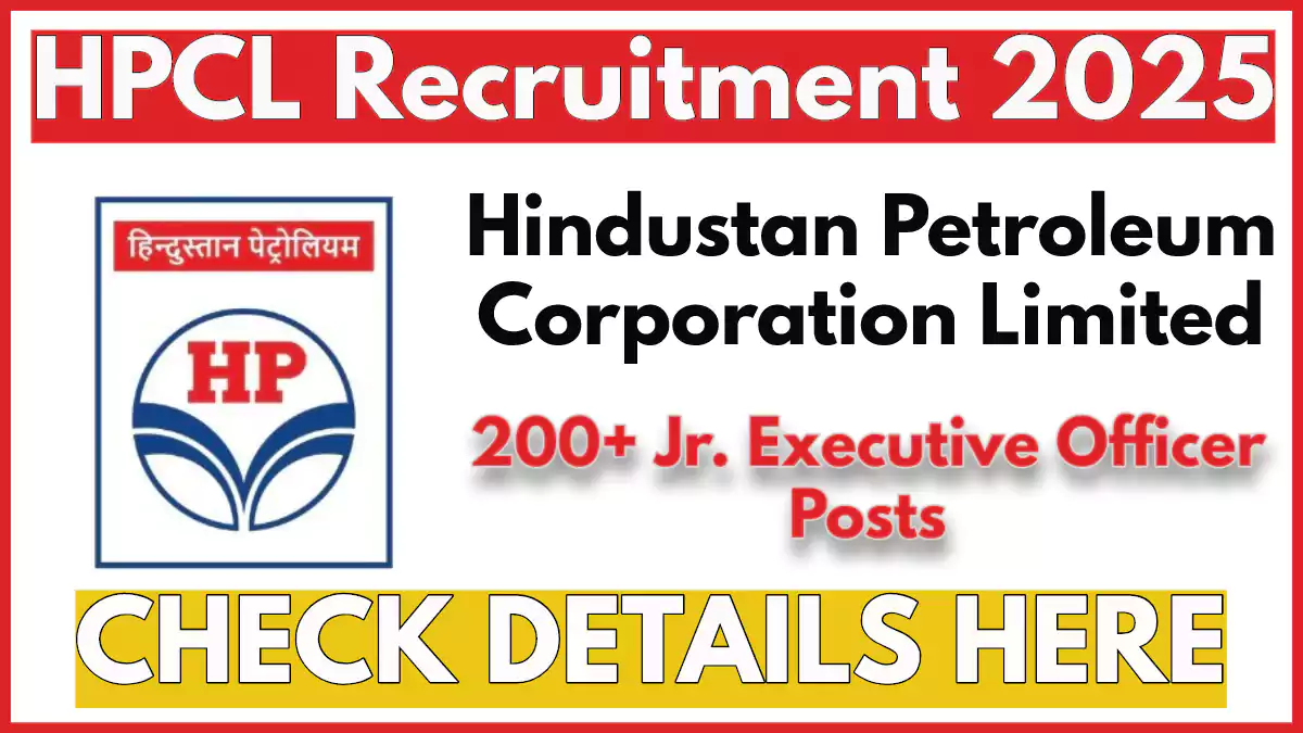 HPCL Junior Executive Officer (JEO) Recruitment 2025: Apply Before February 14