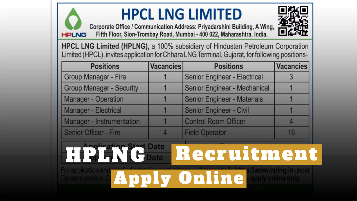 HPLNG Recruitment 2025 – Apply Online for Field Operator, Manager & Other Vacancies