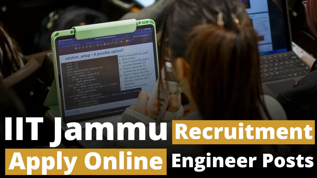 IIT Jammu Recruitment 2025