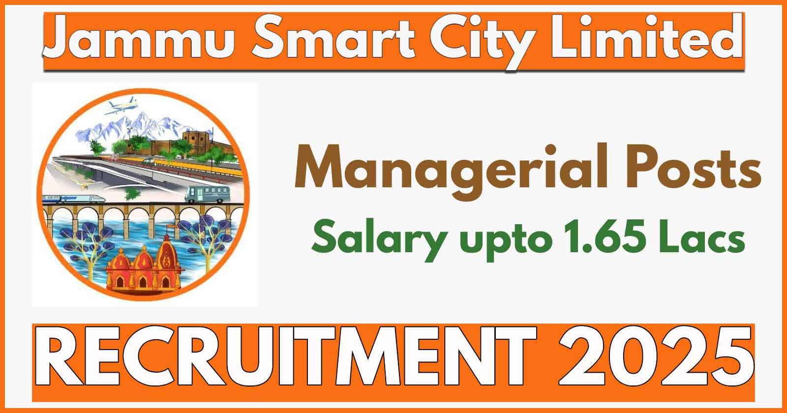 Jammu Smart City Limited (JSCL) Recruitment 2025 Notification: Apply for Manager Posts