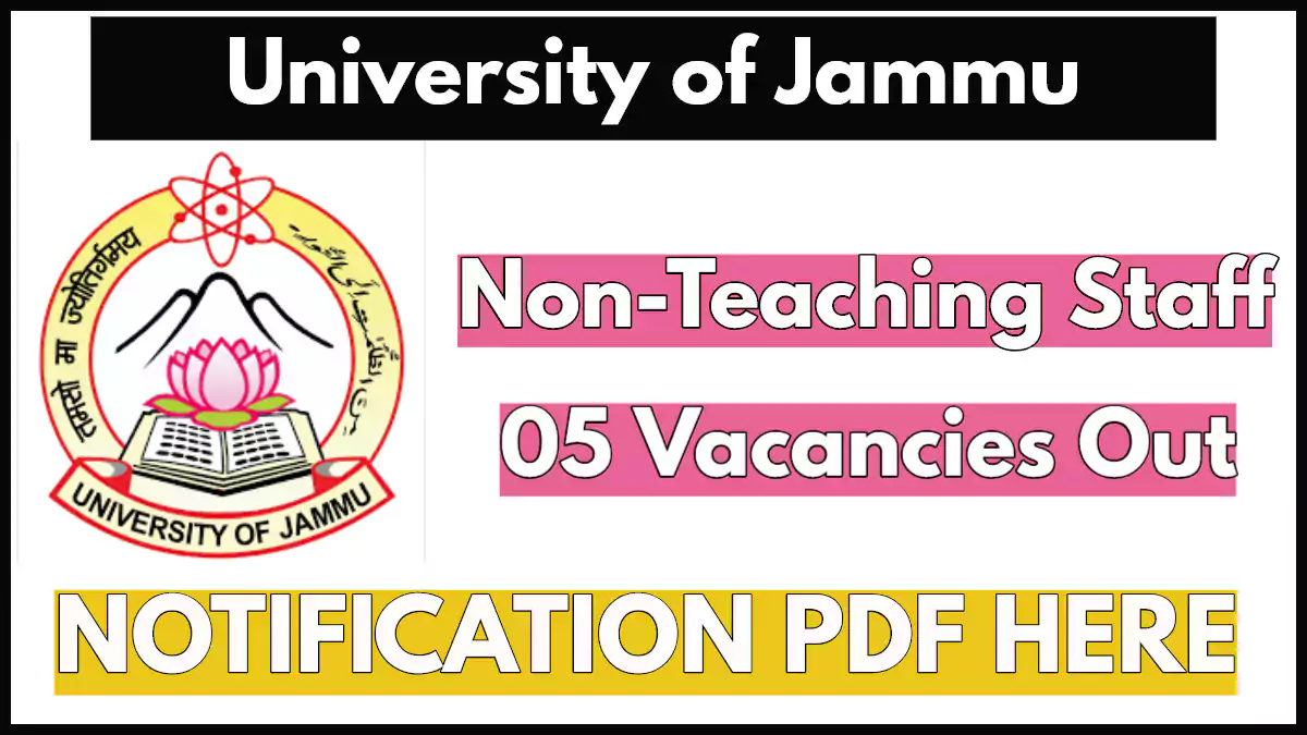 University of Jammu Steno-Typist Recruitment 2025, Apply Now