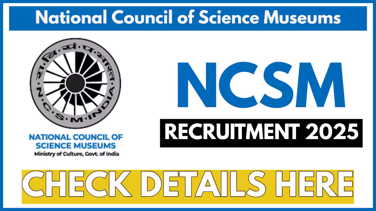 NCSM Controller Recruitment 2025; Check Details & Apply Now