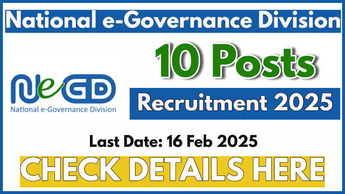 National e-Governance Division (NeGD) Recruitment 2025 Notification