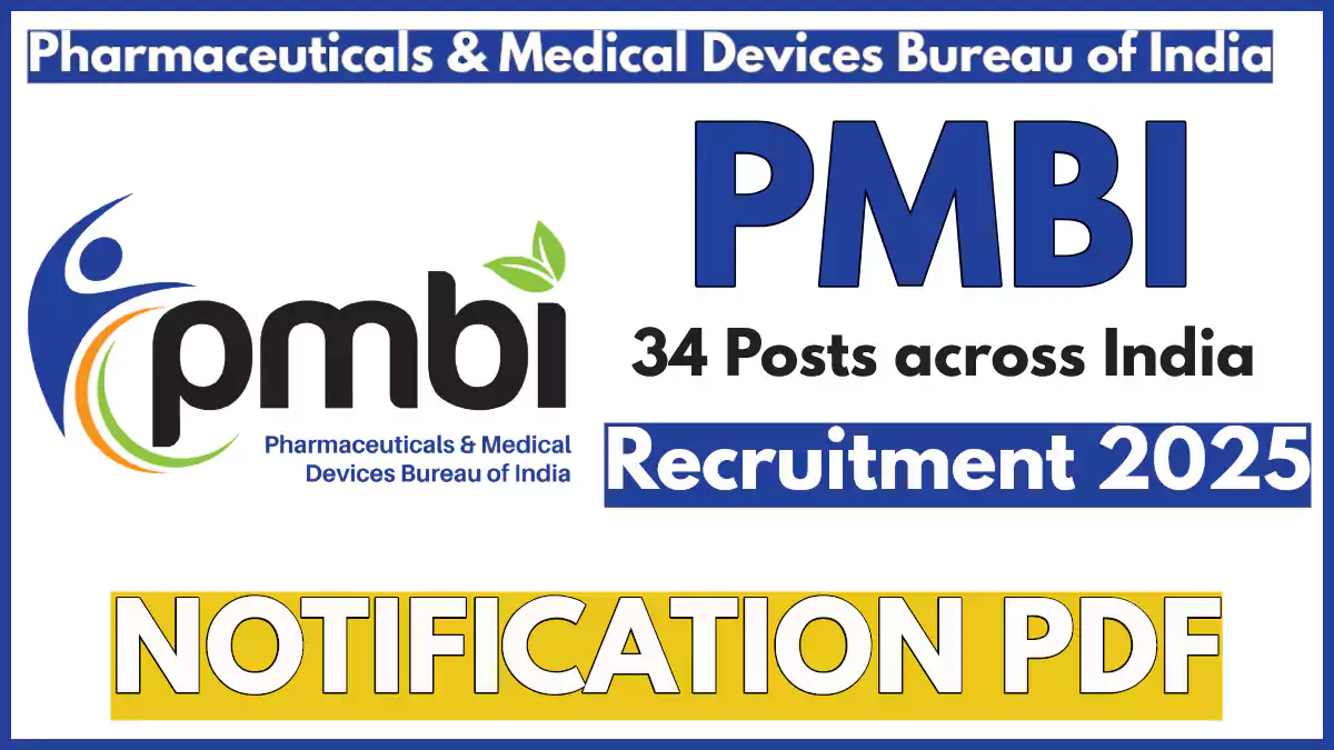 PMBI Recruitment 2025, Apply Online for 34 Executive & Assistant Manager Vacancies