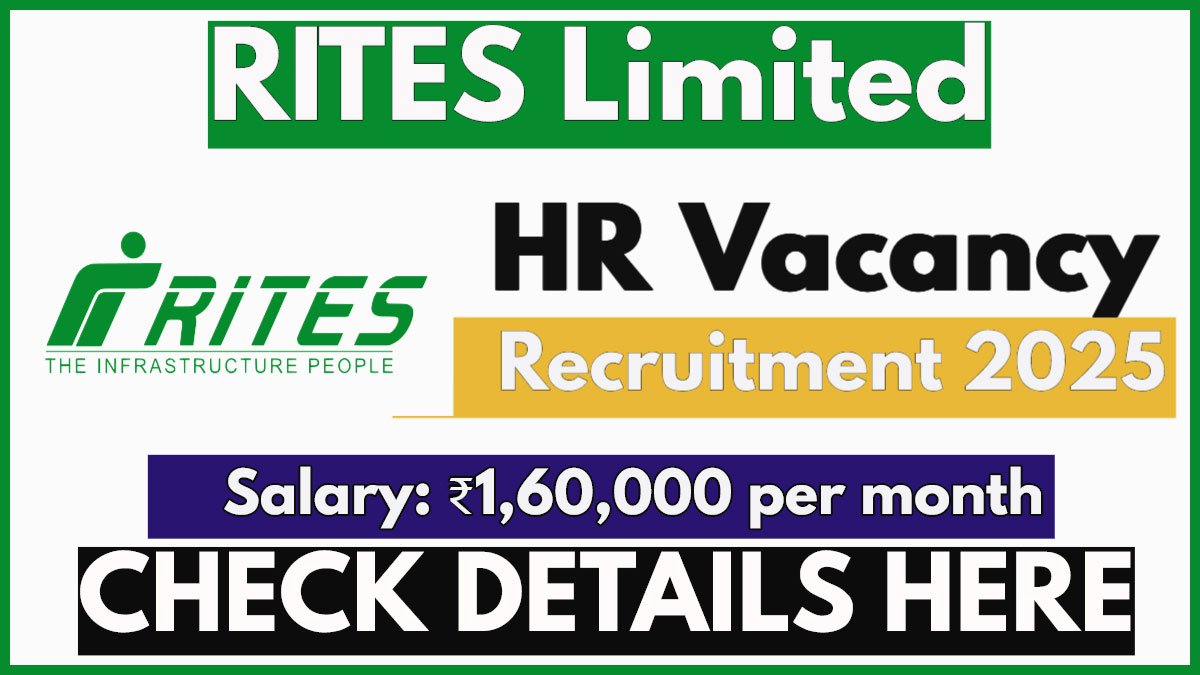 RITES Limited HR Recruitment 2025 Notification, Apply for Manager Posts