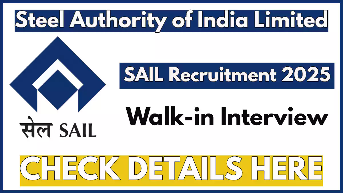 SAIL DSP Consultant Recruitment 2025 – Walk-in Interview for 11 Specialist & GDMO Vacancies