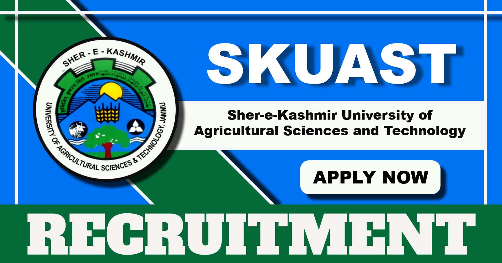 SKUAST Jammu Recruitment 2025 Notification Released for Test Engineer/Young Professional Post