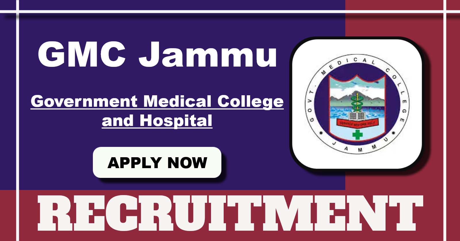 Government Medical College Jammu Recruitment 2025 Notification, Check Details Now