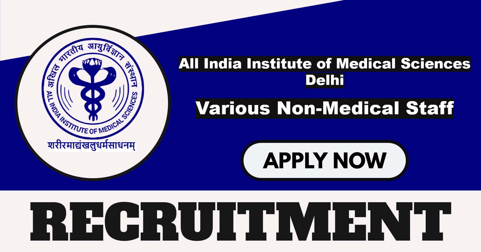 AIIMS Delhi Recruitment 2025 Notification Released, Apply for Computer Programmer & Other Posts