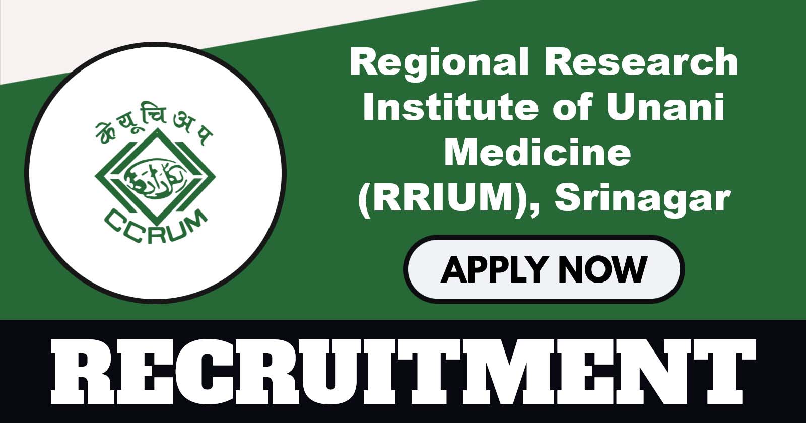 RRIUM Srinagar Recruitment 2025, Teaching Faculty Vacancies, Walk-in Interview