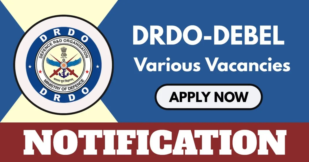 DRDO-DEBEL Invites Applications for Research Associate Post in Biomedical or Electronics Engineering
