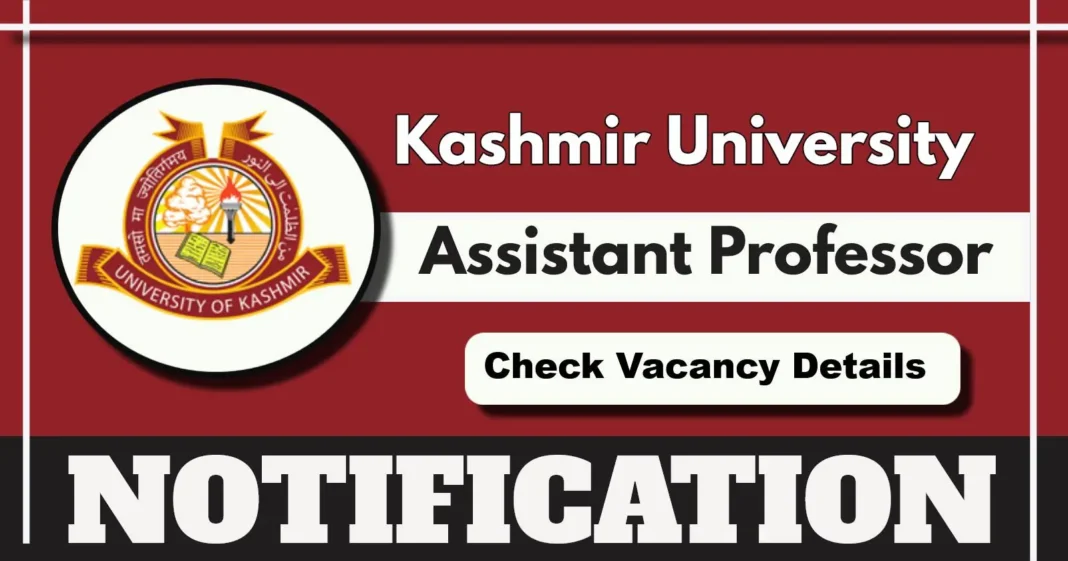 University of Kashmir Walk-in Interview for Contractual Assistant Professor Post