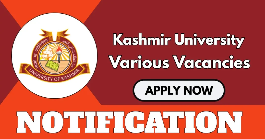 Kashmir University Non Teaching Posts, Online Application Process ends Today