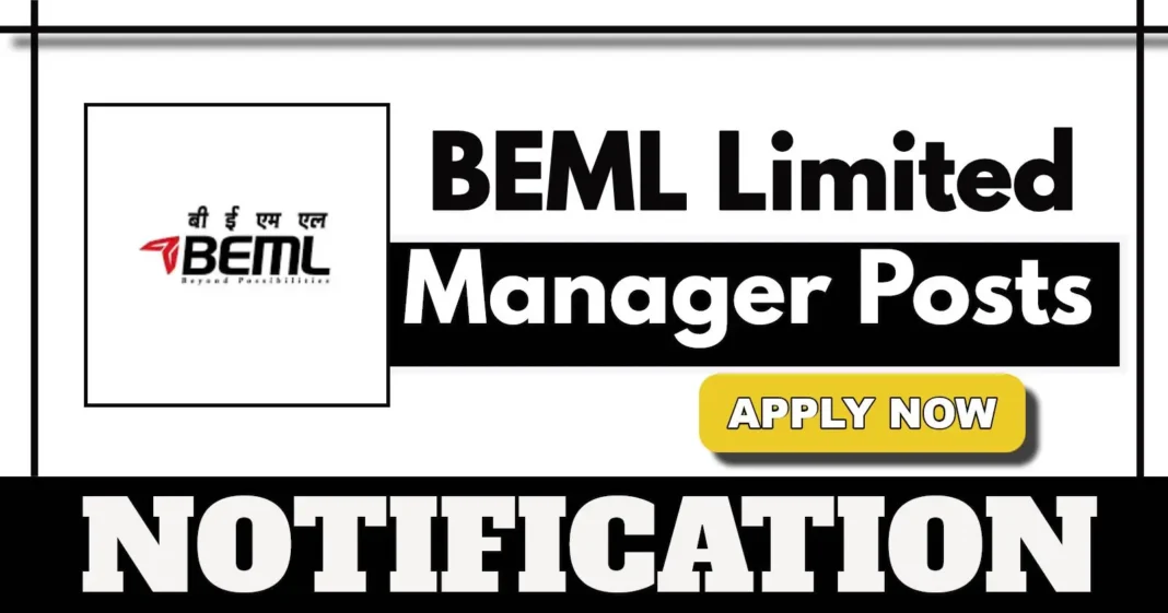 BEML Civil Construction Executive Notification 2025 – Apply for Managerial Posts