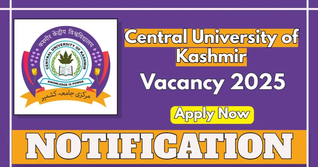 CUK Ganderbal Announces Post-doctoral Research Associate Vacancy Under HEFA Project