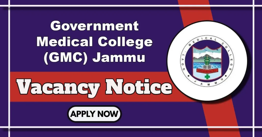 GMC Jammu releases Vacancy for Joint Director Technical Post under SOTTO – Apply by 19 May