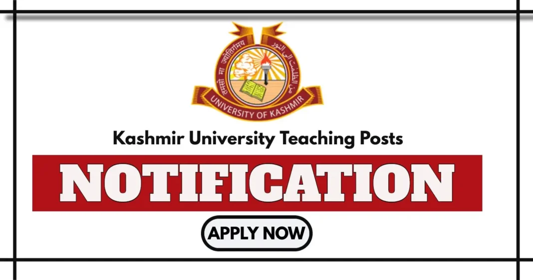 University of Kashmir Announces Faculty Vacancies in Nursing and Paramedical Sciences, Apply Online Now