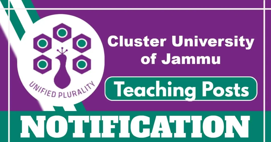 Cluster University of Jammu Assistant Professor and Teaching Assistant Posts for 2025-26 Session