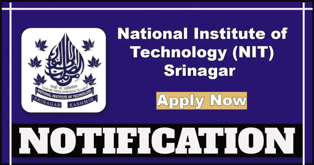 NIT Srinagar Junior Research Assistant Vacancy Under JKST&IC Project – Apply by 16 June 2025