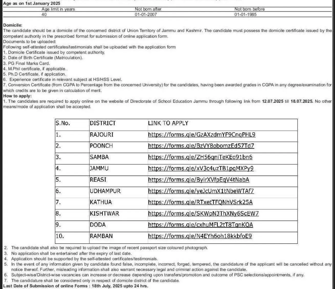 DSEJ Hiring Cluster Resource Coordinators for Teaching Support in Jammu Division Schools
