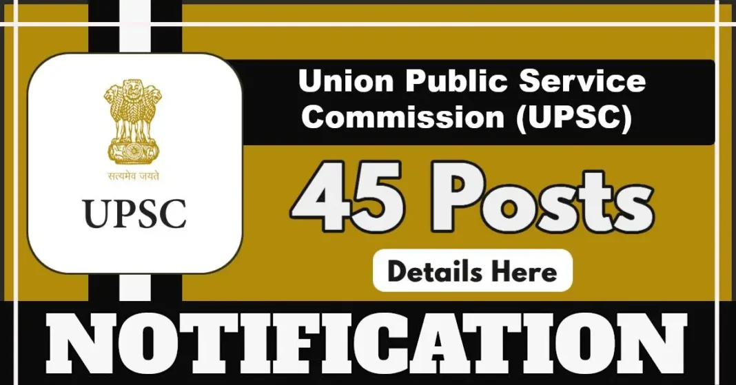 UPSC Assistant Director Systems Notification 2025 Out for 45 Posts in Income Tax Department