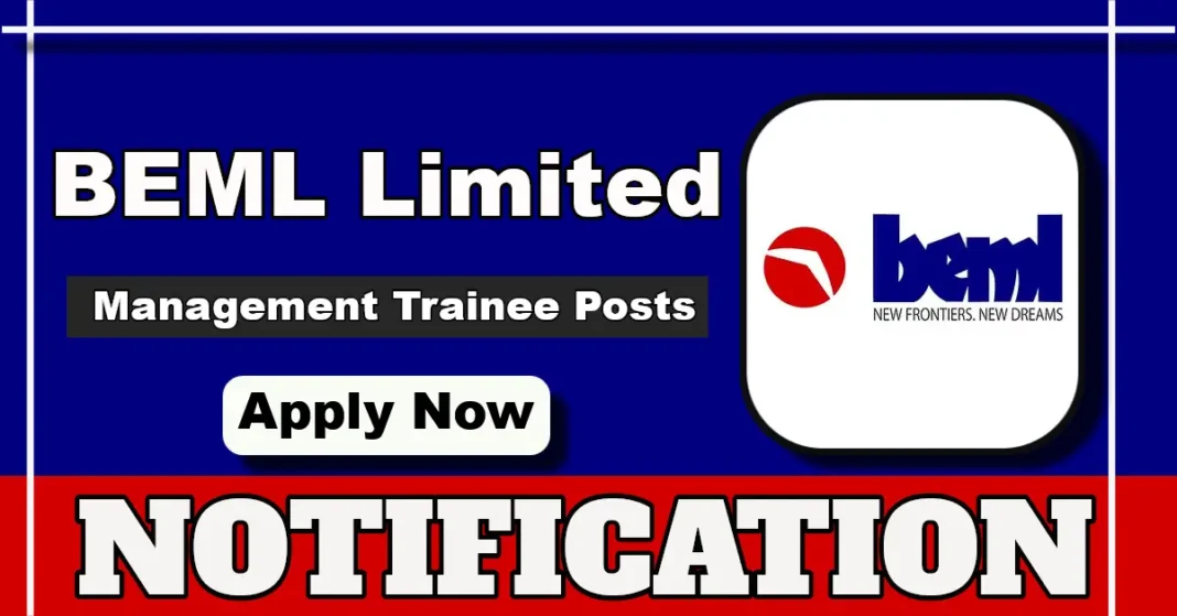BEML Management Trainee Recruitment 2025, Apply Online from 25 August, 100 Vacancies