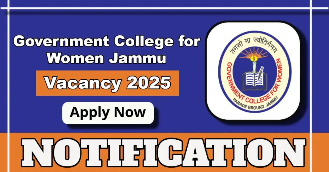 Government College for Women Jammu Recruitment 2025, Apply for Junior Linguist Dogri post