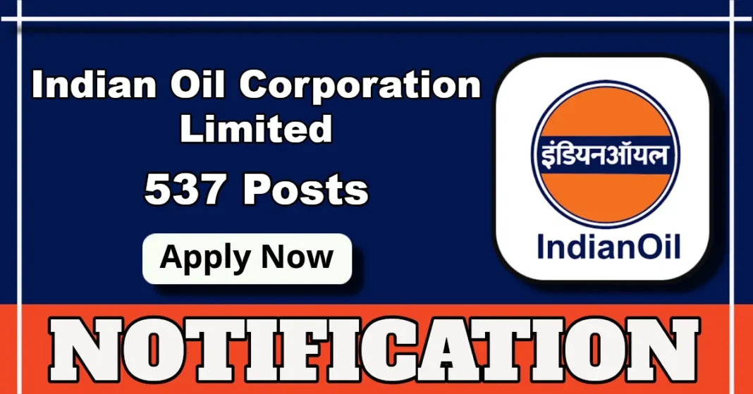 IOCL Pipelines Division Apprentice Notification 2025 Out for 537 Vacancies