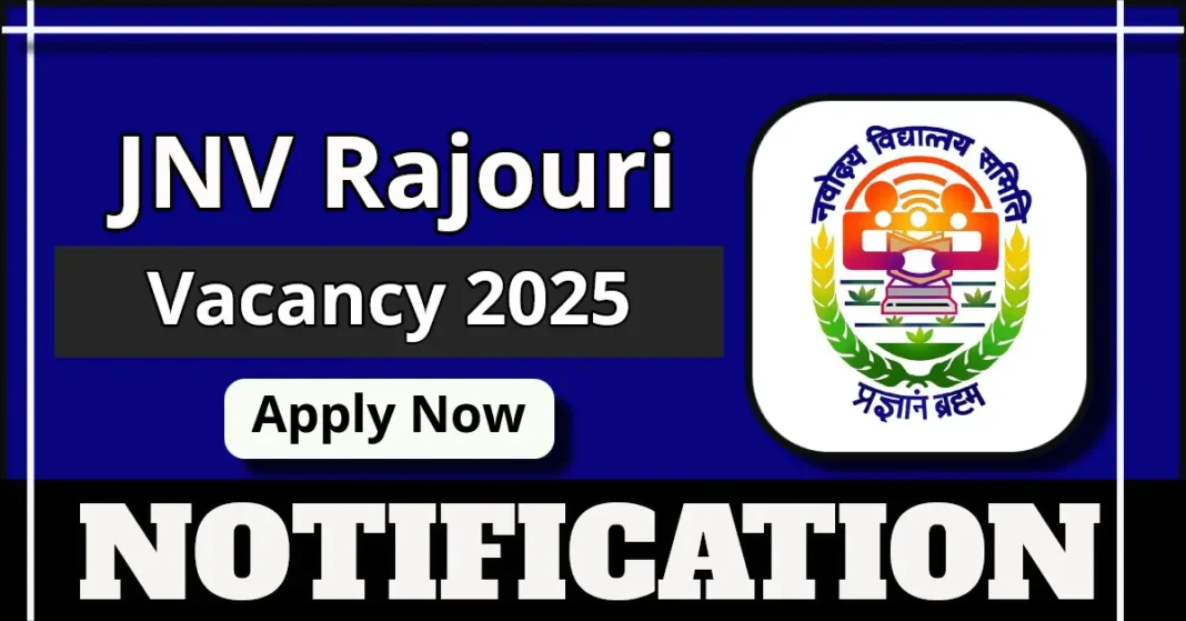 JNV Rajouri Health Care Skill Teacher Recruitment 2025 – Walk-in Interview on 25 August