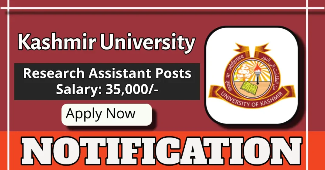 Kashmir University Psychology Department Research Assistant Posts under AAN-DI Project