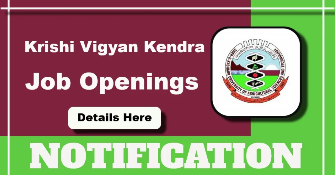 Krishi Vigyan Kendra announces walk-in interview for Technology Agent post