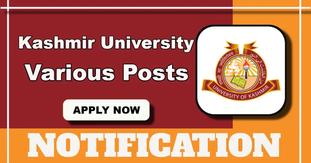 University of Kashmir PRC Notification 2025 for Field Investigator, UDC, Peon and Research Fellows