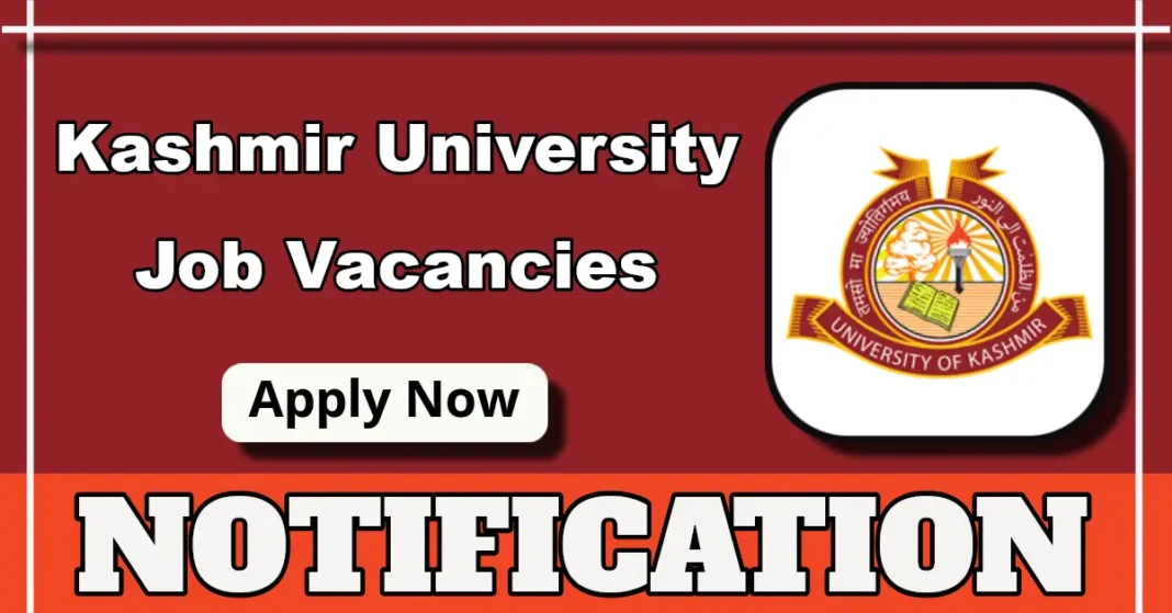 University of Kashmir Project Assistant Position under Ramanujan Research Grant