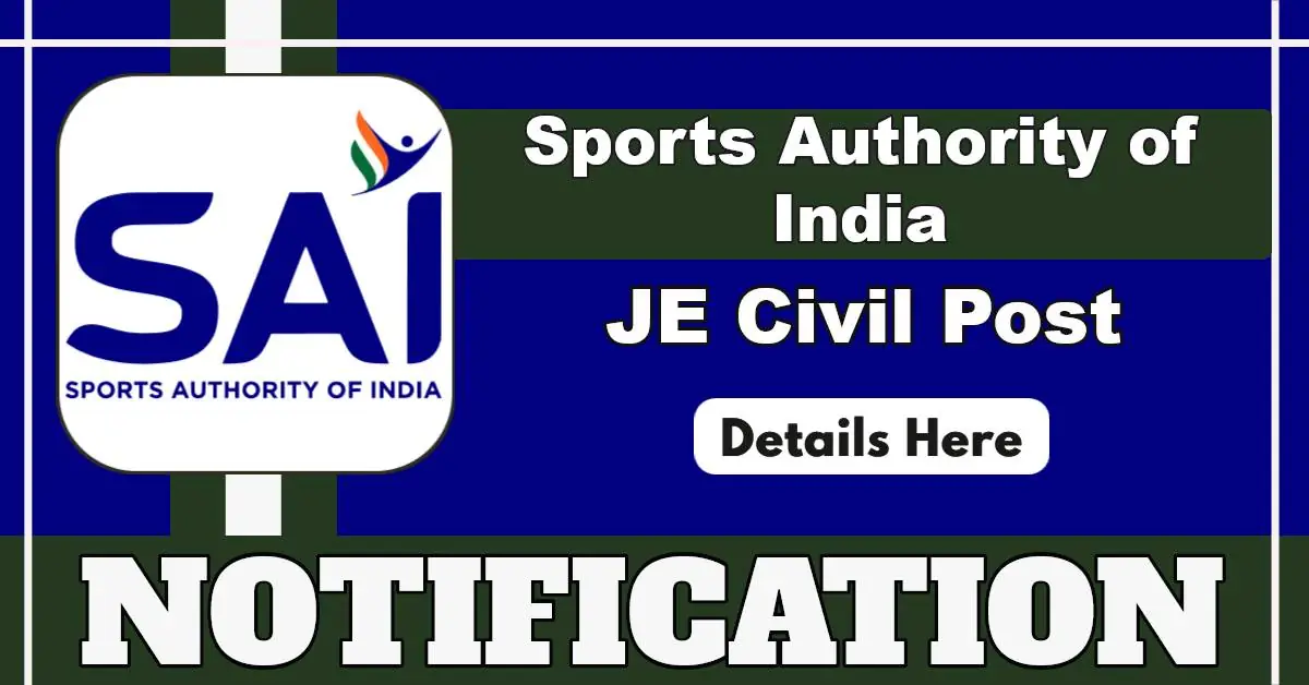 Sports Authority Of India Junior Engineer Vacancy 2025 – Apply Online Now