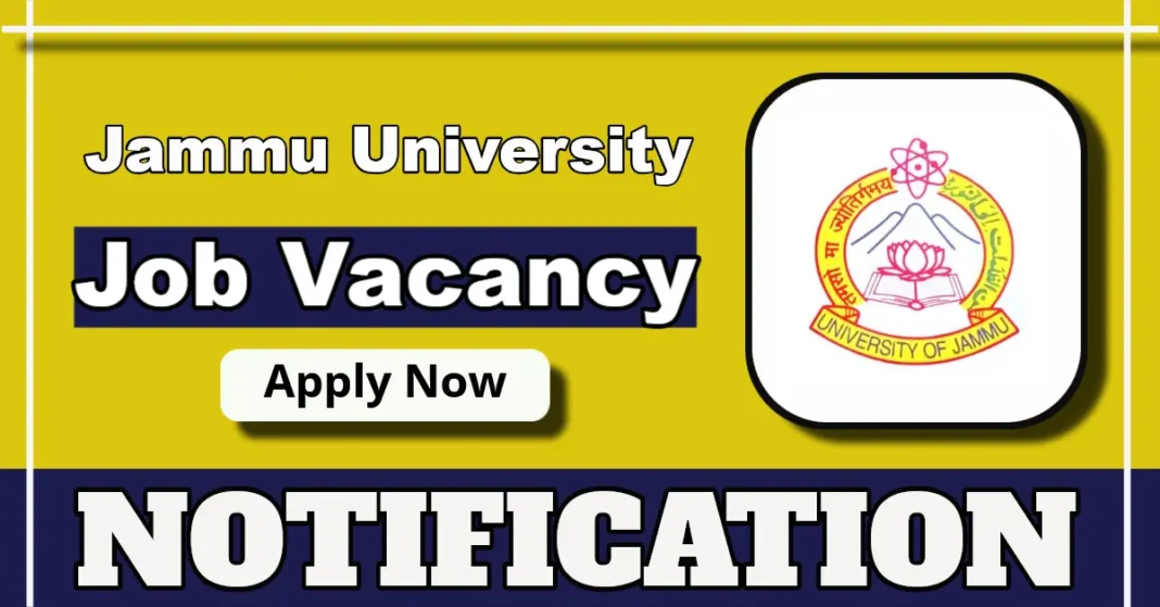 University of Jammu Research Assistant Vacancy in Economics Department