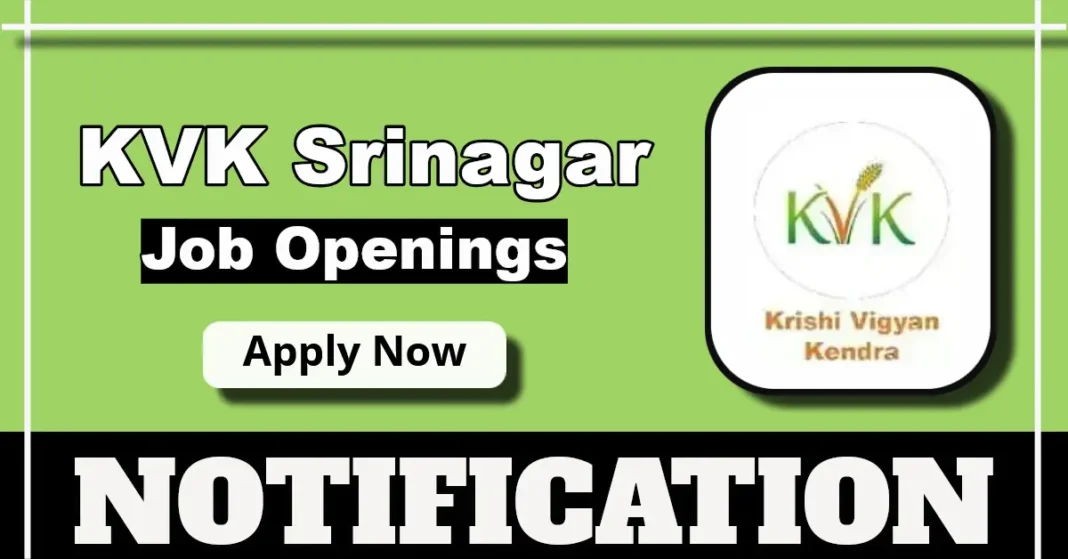 Krishi Vigyan Kendra KVK Srinagar walk in interview for Technology Agent post, Details Here
