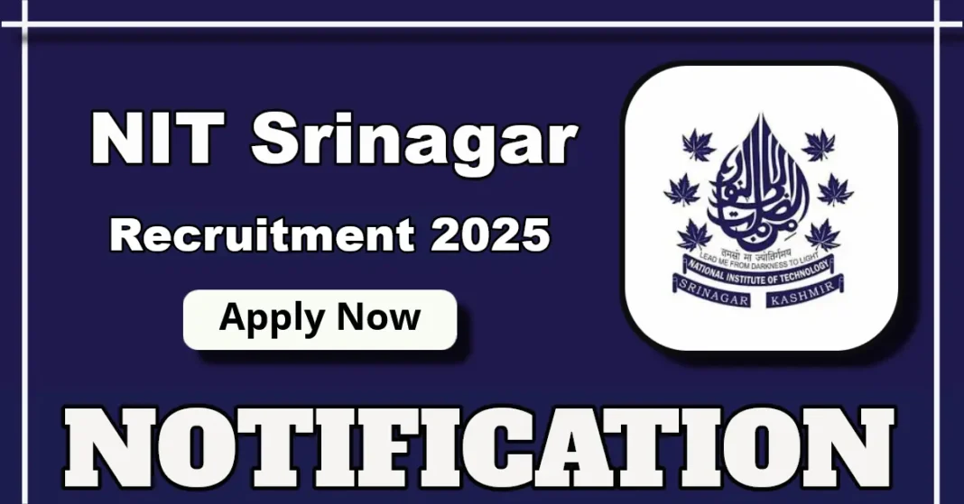 NIT Srinagar Junior Project Fellow Vacancy 2025 for Civil and Environmental Sciences