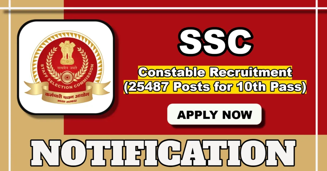 SSC Constable GD Exam 2026: Application Process begins for 25487 Vacancies, Direct link here
