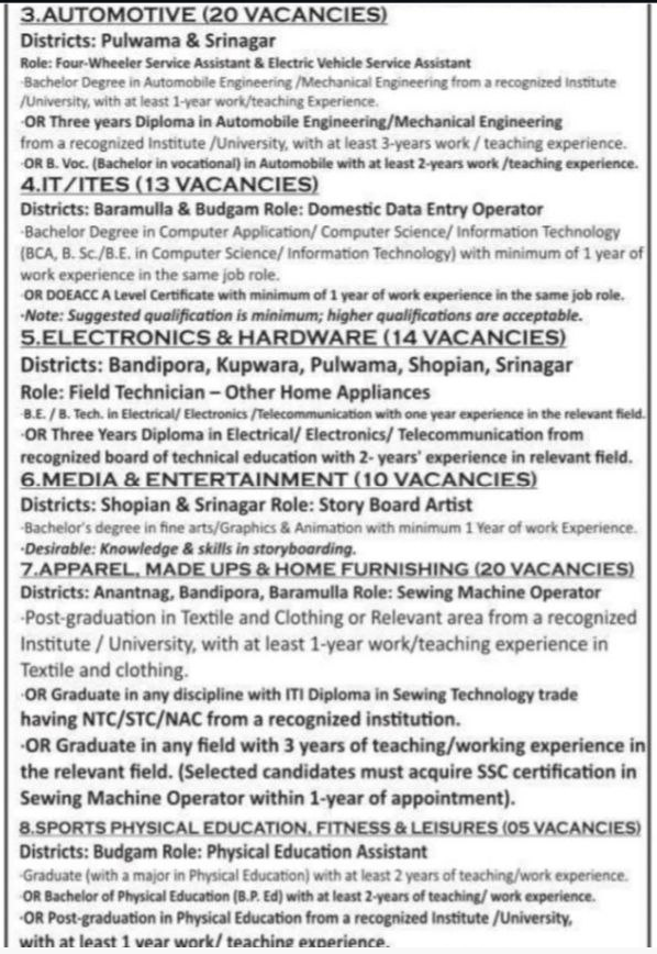 102 Vocational Trainer Posts, DCI Multi Skills Private Limited Staff Employment Recritment 2026