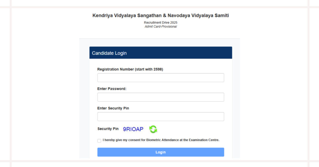 KVS NVS Admit Card Released for Teaching and Non-Teaching Posts, Direct Link Here